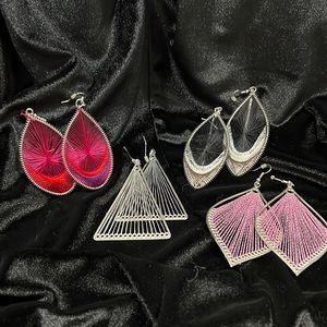 String Art Earrings - 4 lot